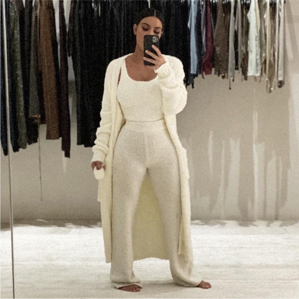 (grey) 2 piece skims cozy knit set juniper colour NWT